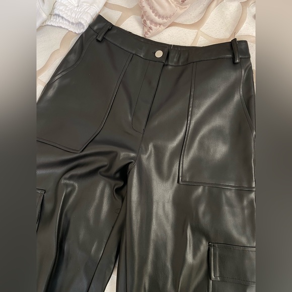 Faux Leather Cargo Jogger - Picture 2 of 4